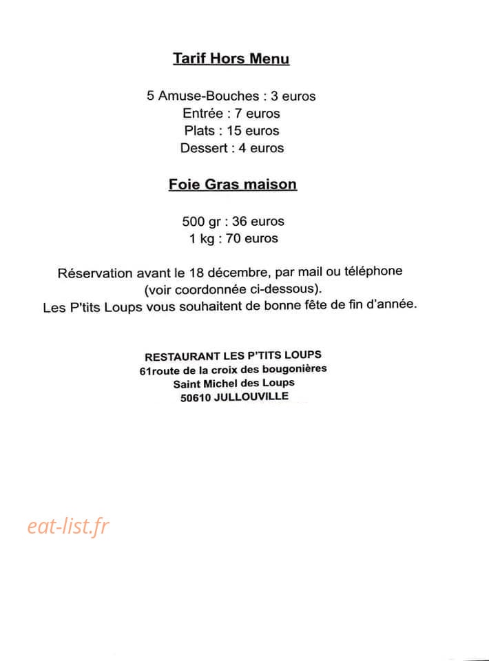 Les P'tits Loups — carte page 1