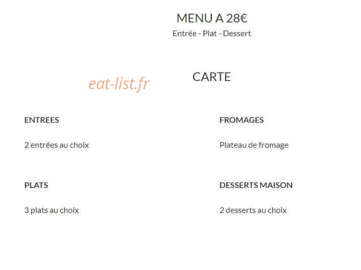 Restaurant Hippodrome — carte page 1