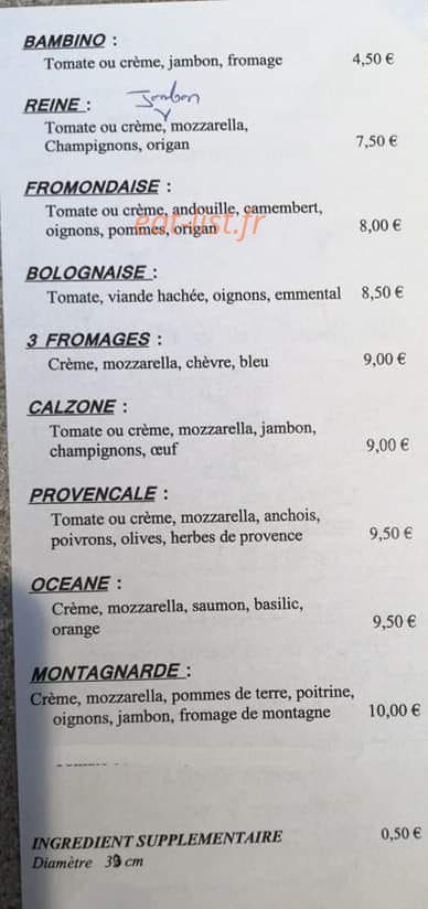 Au Fil de l'Eau — carte page 1