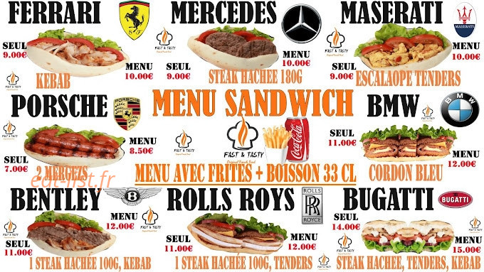 Fast et Pasty — carte page 3
