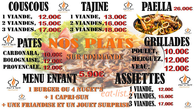 Fast et Pasty — carte page 4