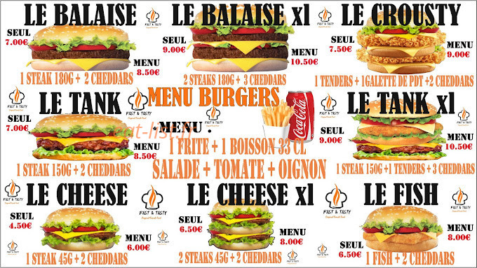 Fast et Pasty — carte page 2