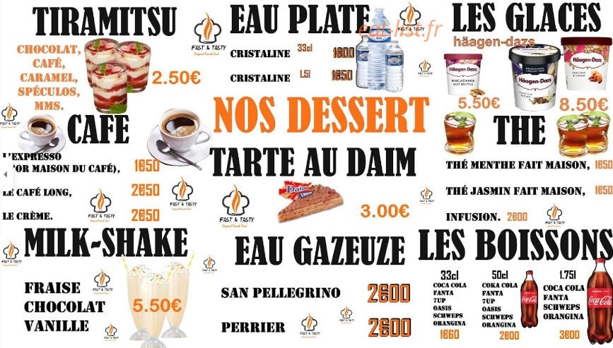 Fast et Pasty — carte page 1
