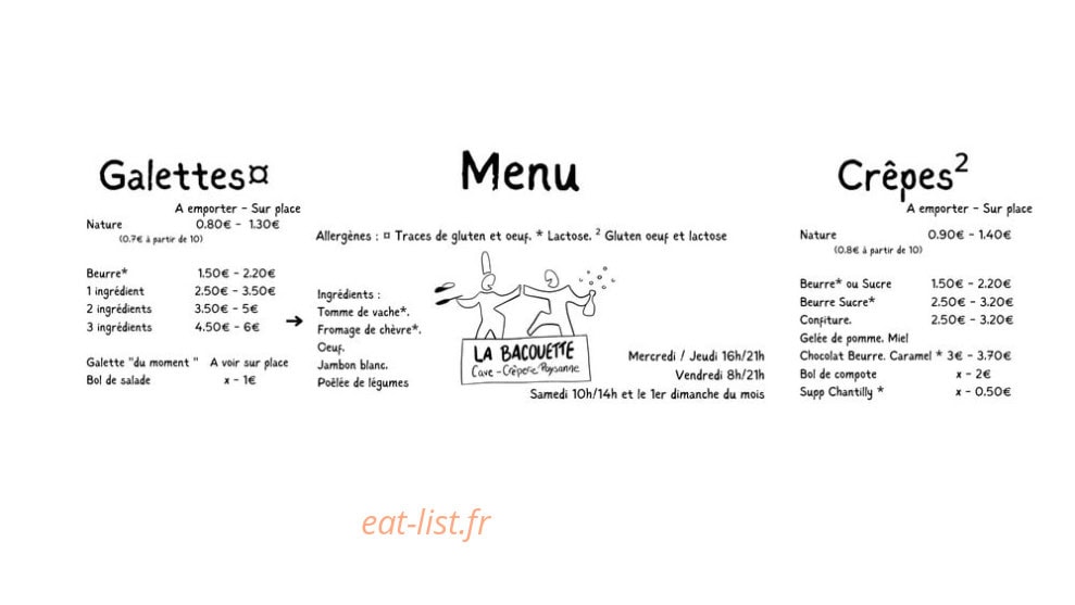 La Bacouette — carte page 1