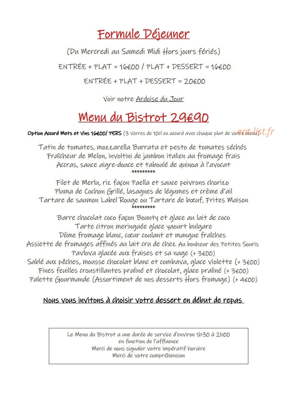 La Table D'Henry — carte page 2
