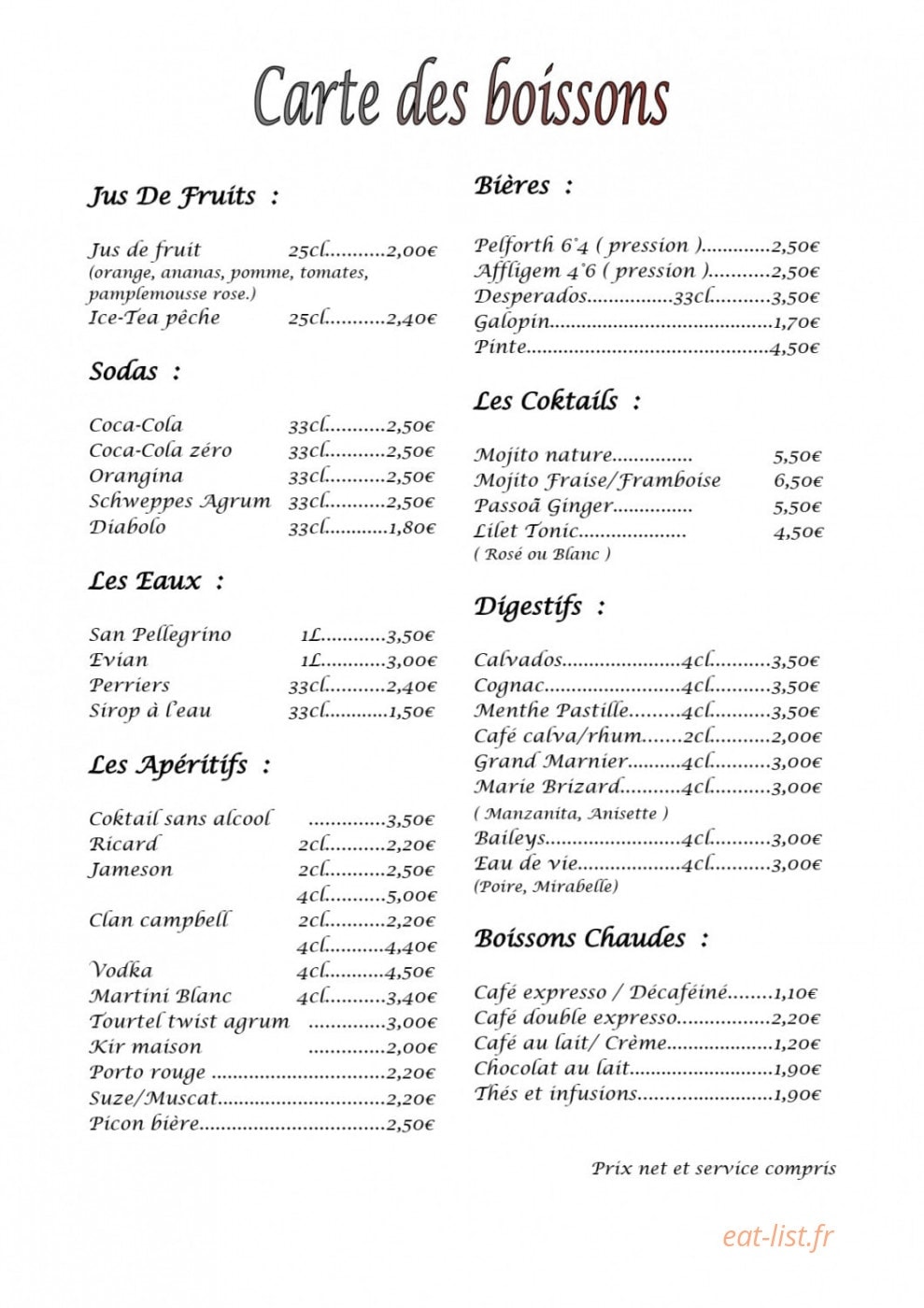 Au coin du feu — carte page 5