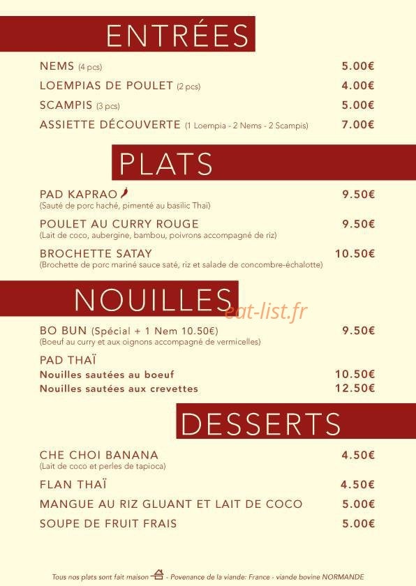 Chez Som — carte page 1