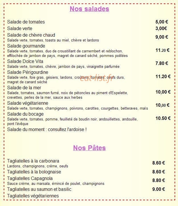 La Dolce Vita — carte page 6
