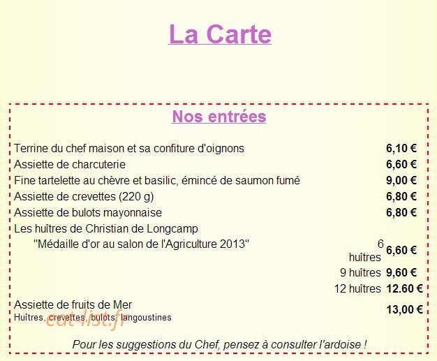 La Dolce Vita — carte page 5