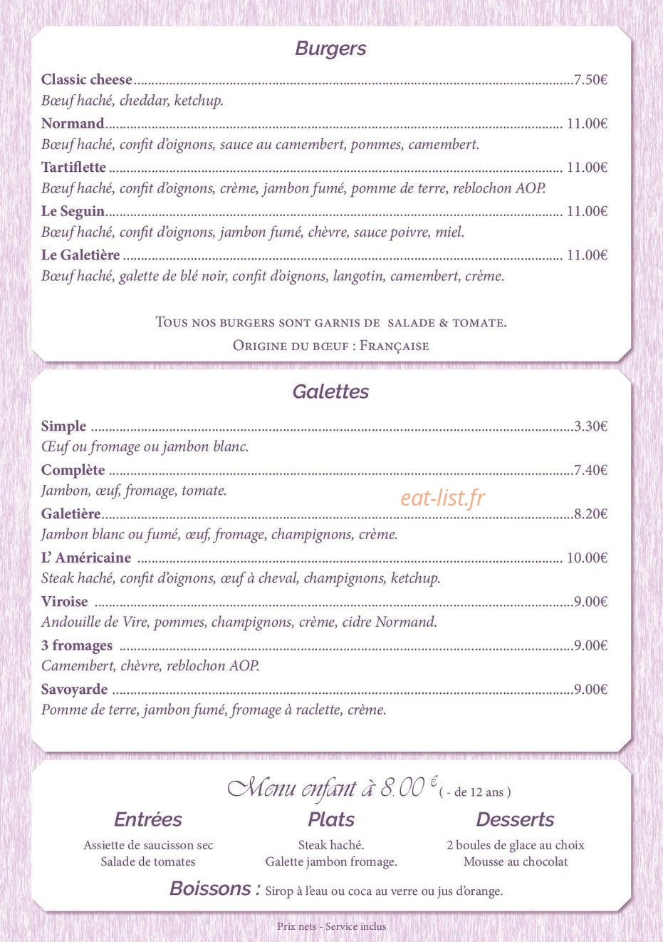 La galetiere — carte page 3