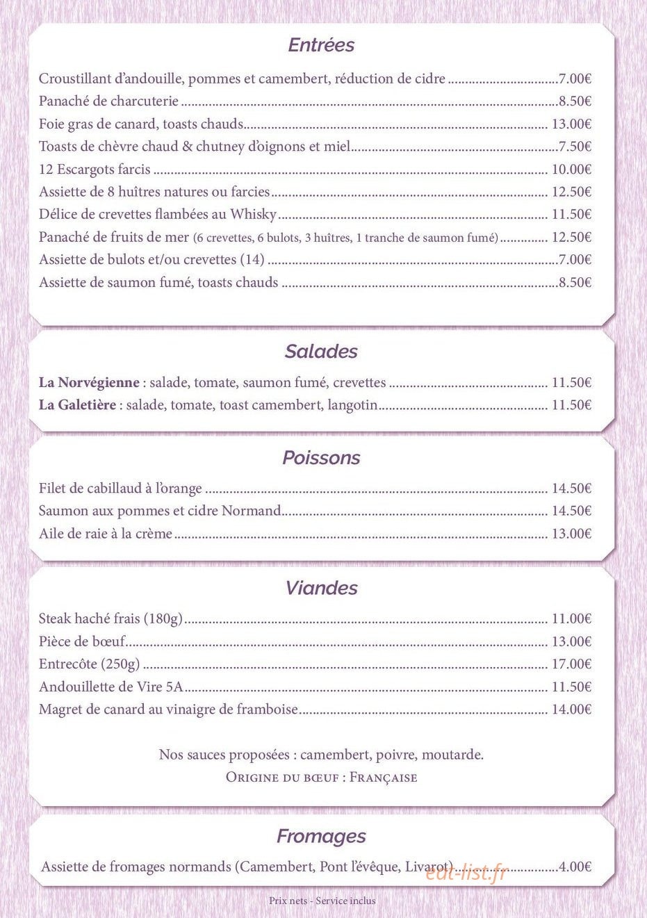 La galetiere — carte page 2