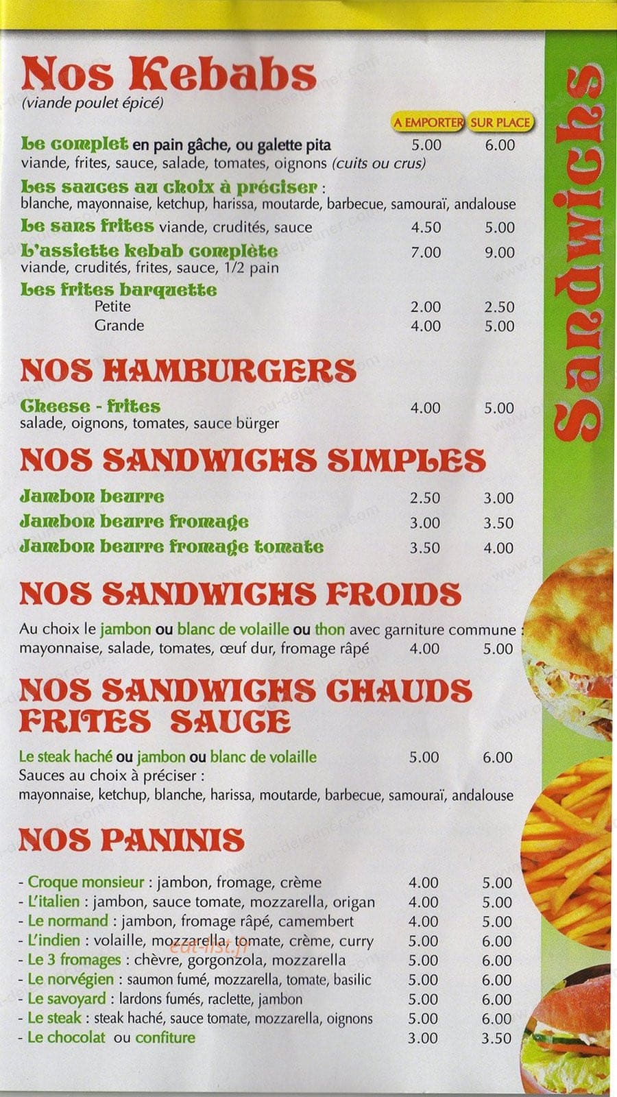 Le Kebaiolo — carte page 3