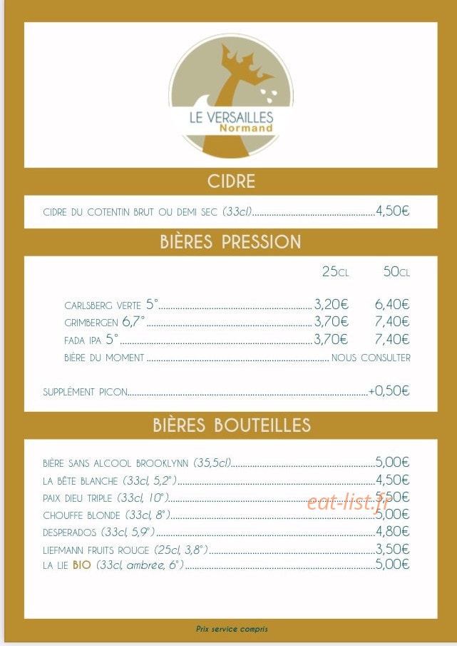 Le Versailles Normand — carte page 6