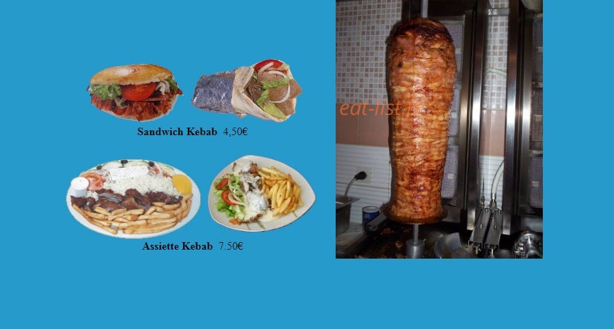 Turquoise Kebab — carte page 1