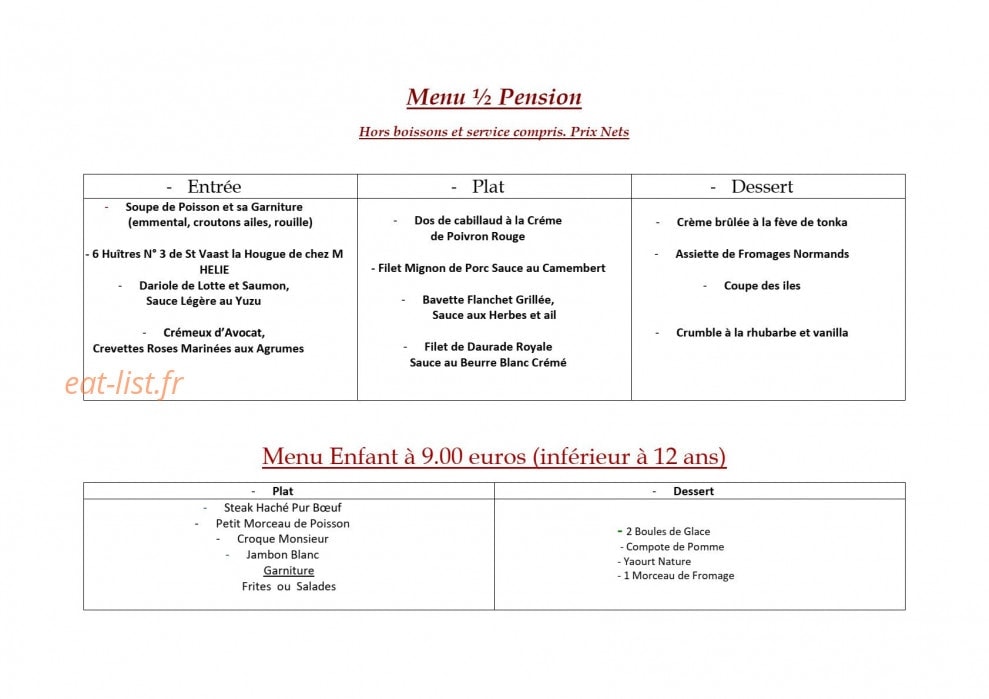 Au Moyne de Saire — carte page 4