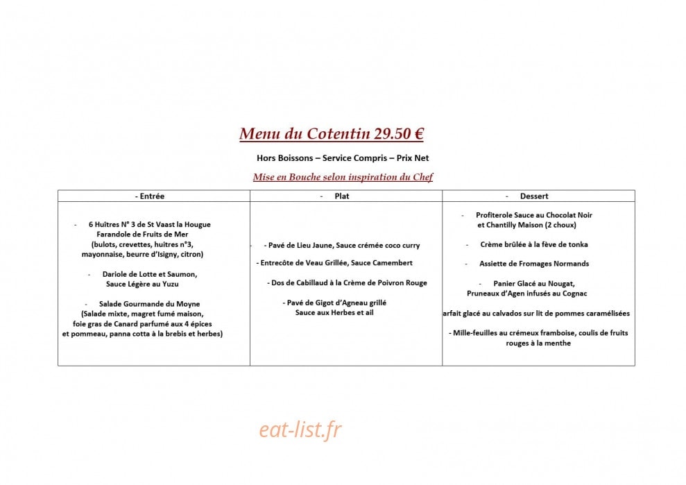 Au Moyne de Saire — carte page 1