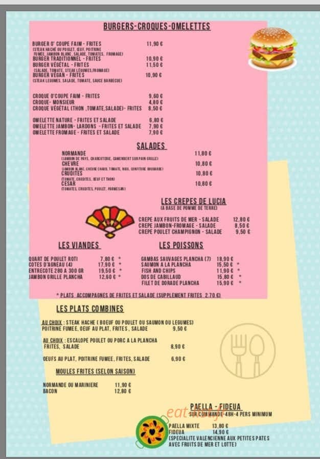 Au O'coupe Faim — carte page 2