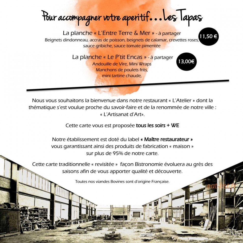 L'Atelier — carte page 3