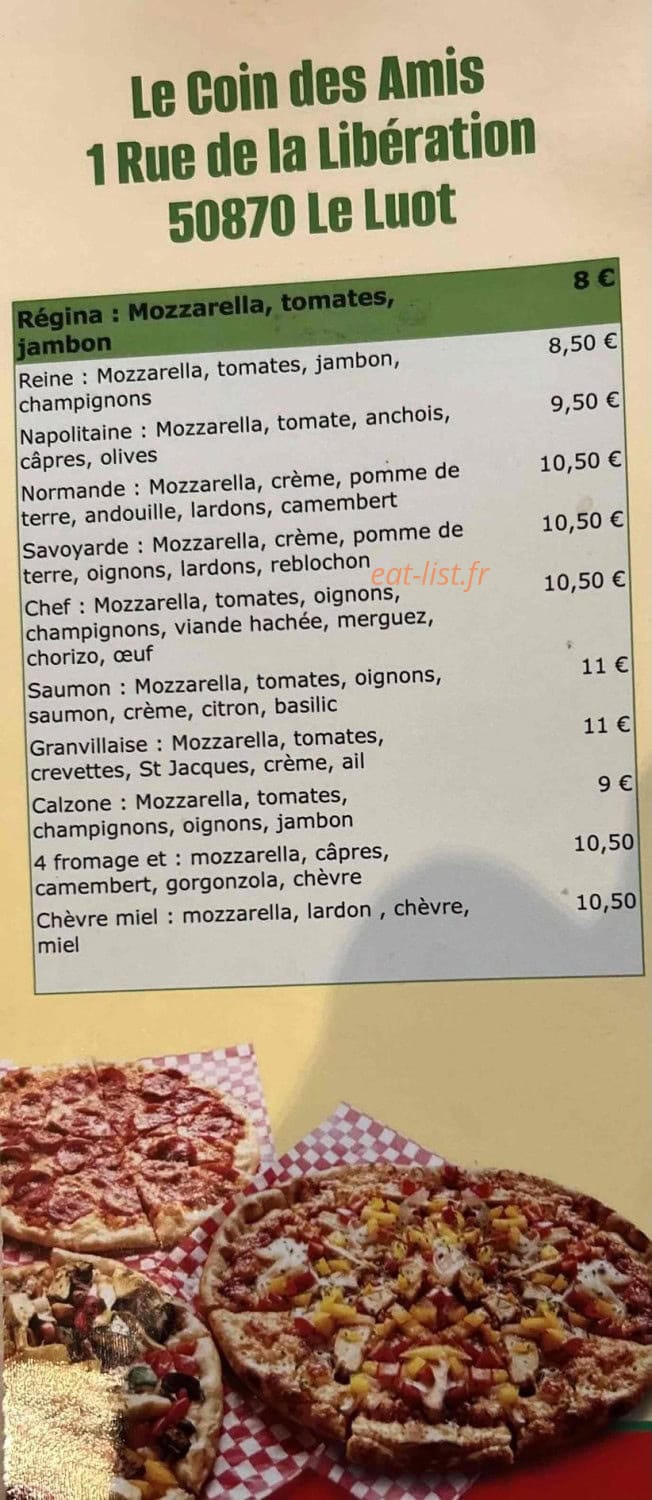 Le Coin des Amis — carte page 1