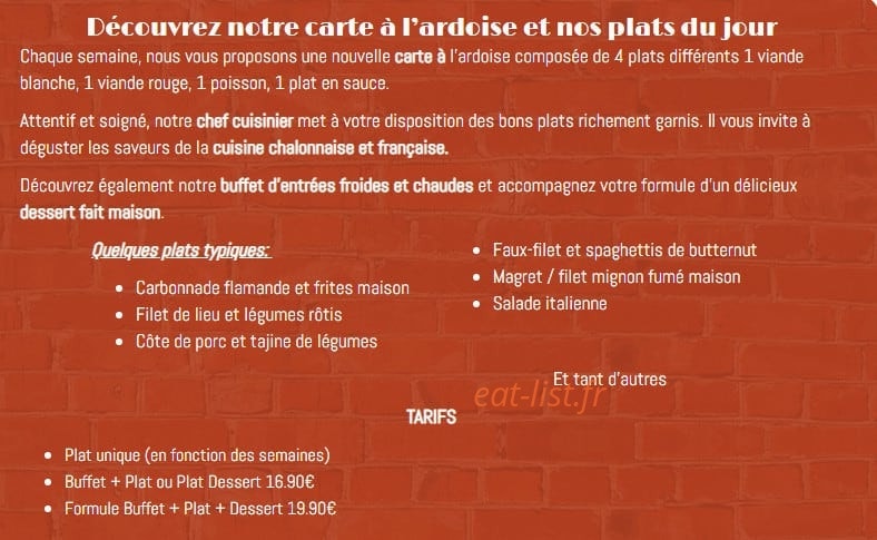 Chez Greg — carte page 1