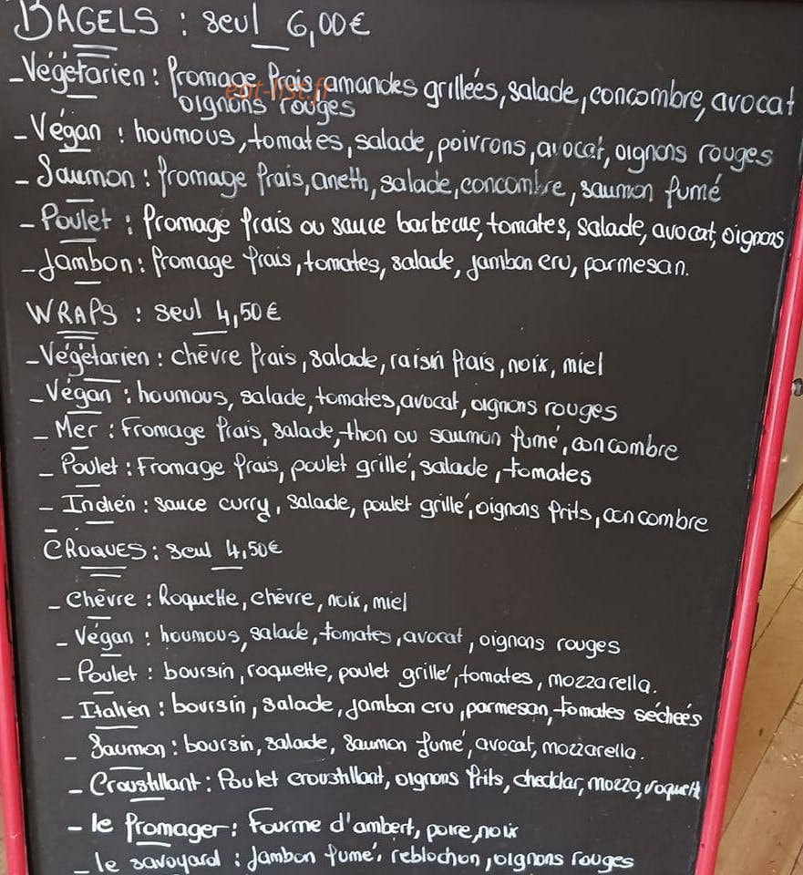 Green Food — carte page 1