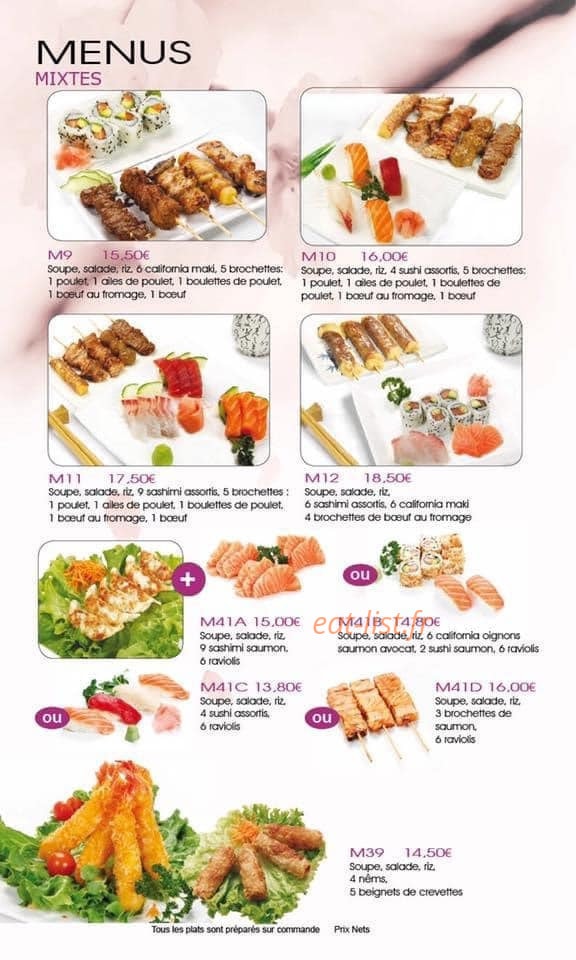 Hoki Sushi — carte page 4