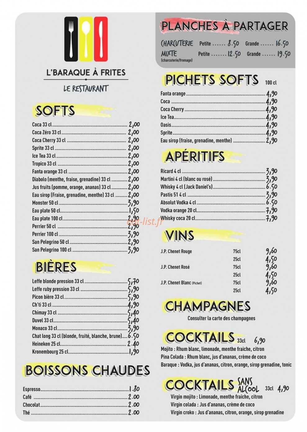 L’baraque à frite — carte page 4