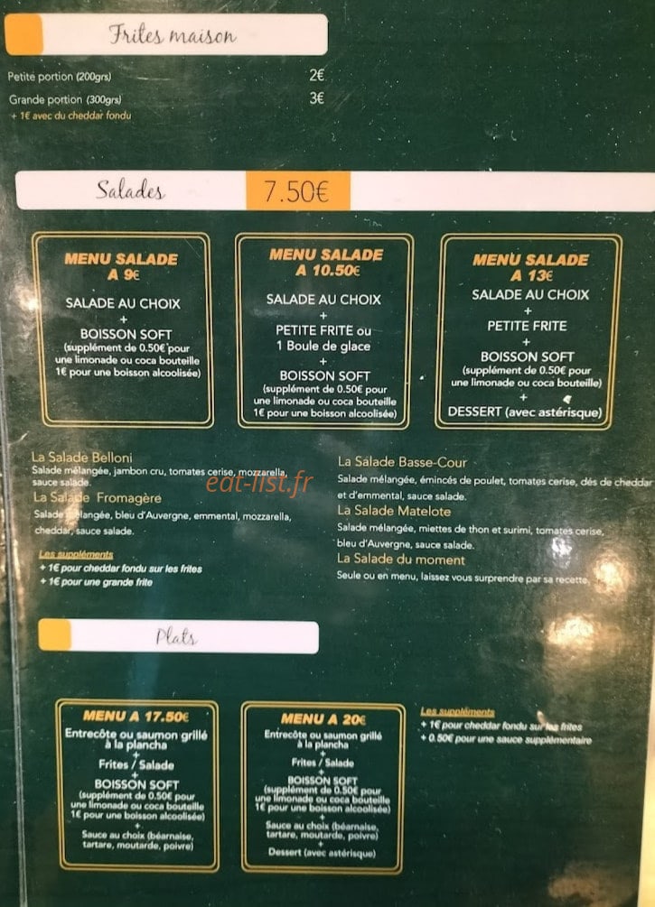 L'hamburgerie — carte page 1