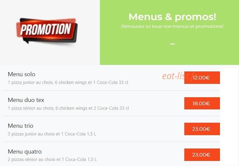 Carte et menu de La Pizza Di Napoli à Chalons en Champagne — Les menus