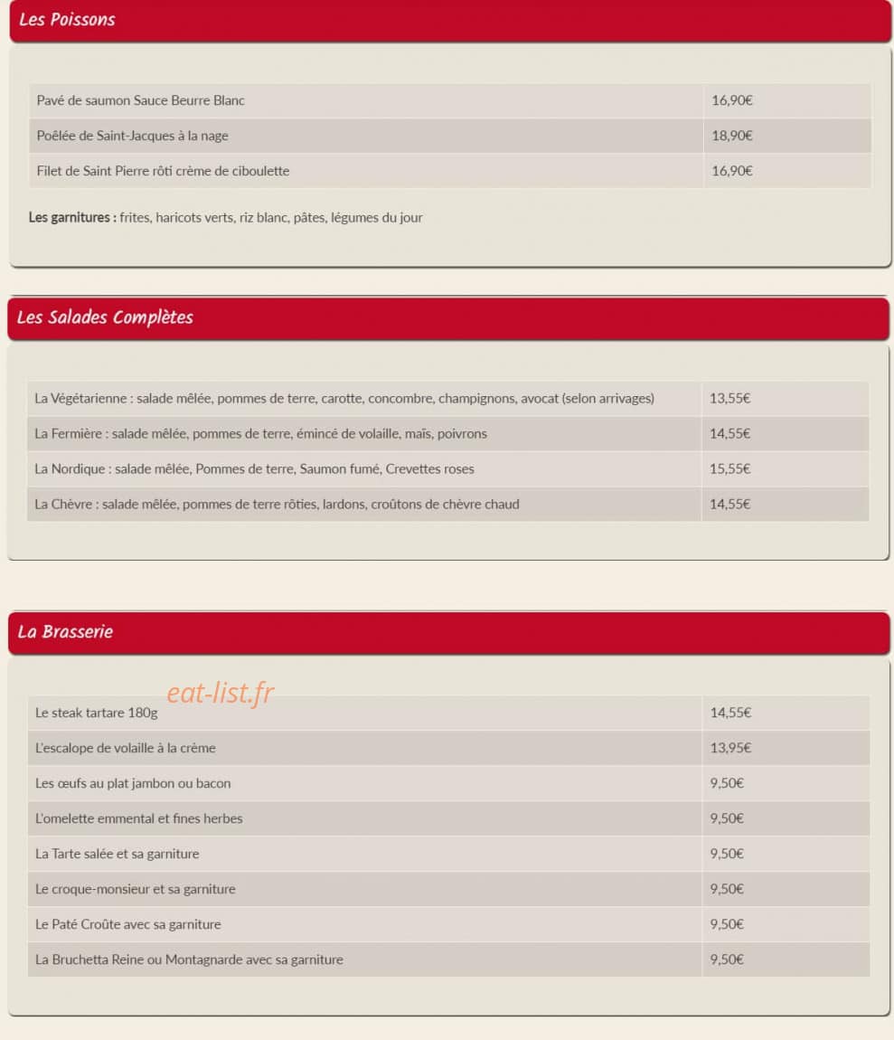 Le Brunch — carte page 2