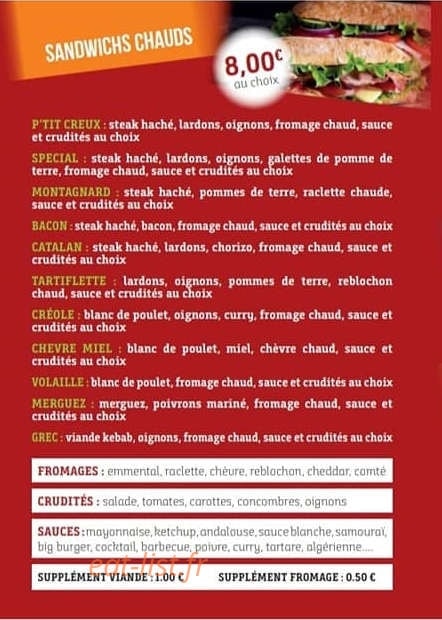 Le p'tit creux — carte page 2