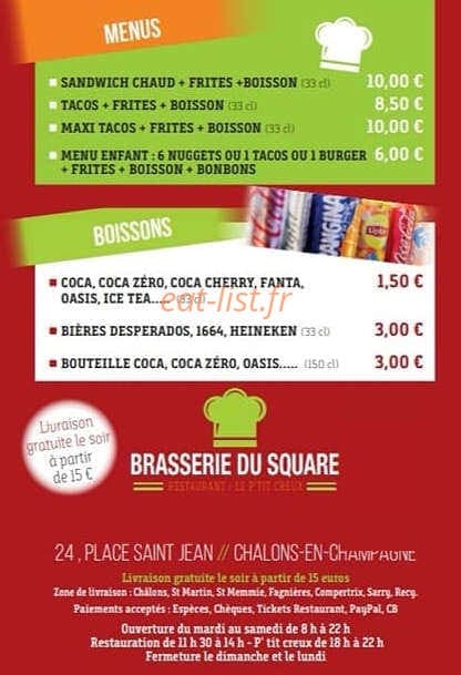 Le p'tit creux — carte page 4