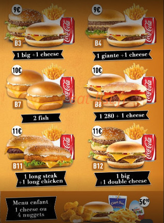 Mister Burger — carte page 3