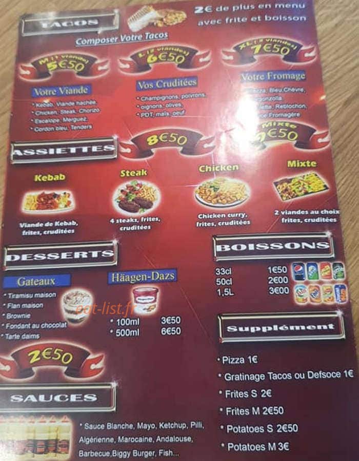 O'Chic N'Tacos — carte page 4
