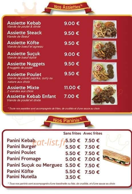 O'King Délices — carte page 3