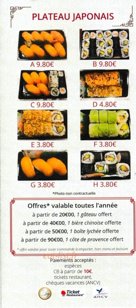 Saveurs D'asie — carte page 2