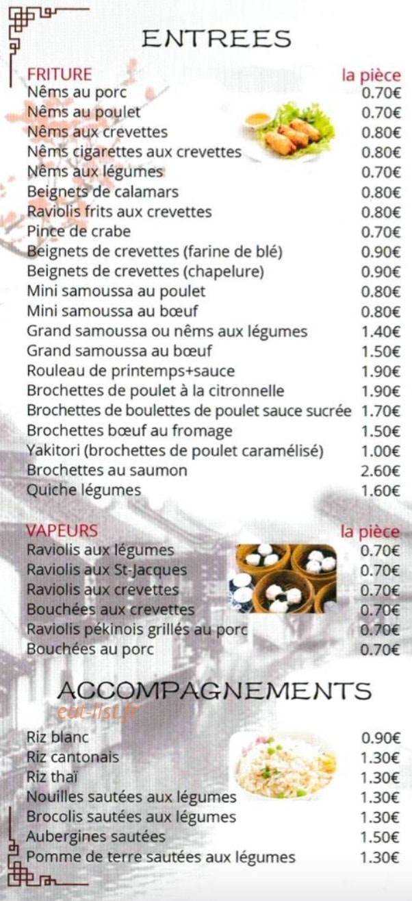 Saveurs D'asie — carte page 4
