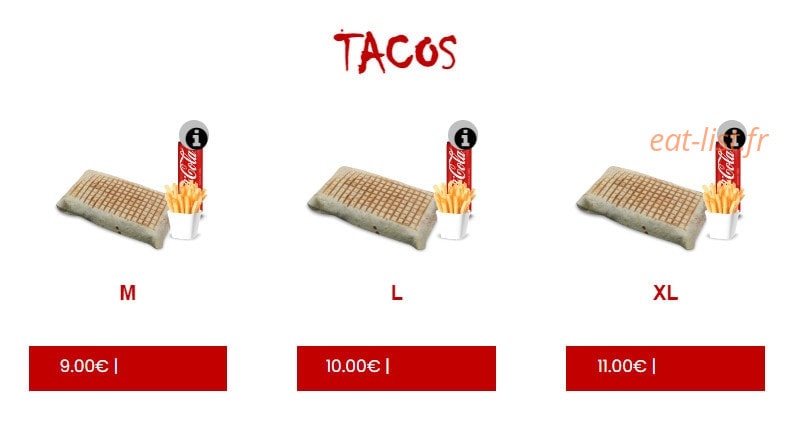 Top food — carte page 6