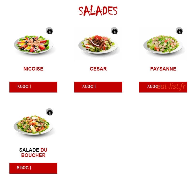 Top food — carte page 8
