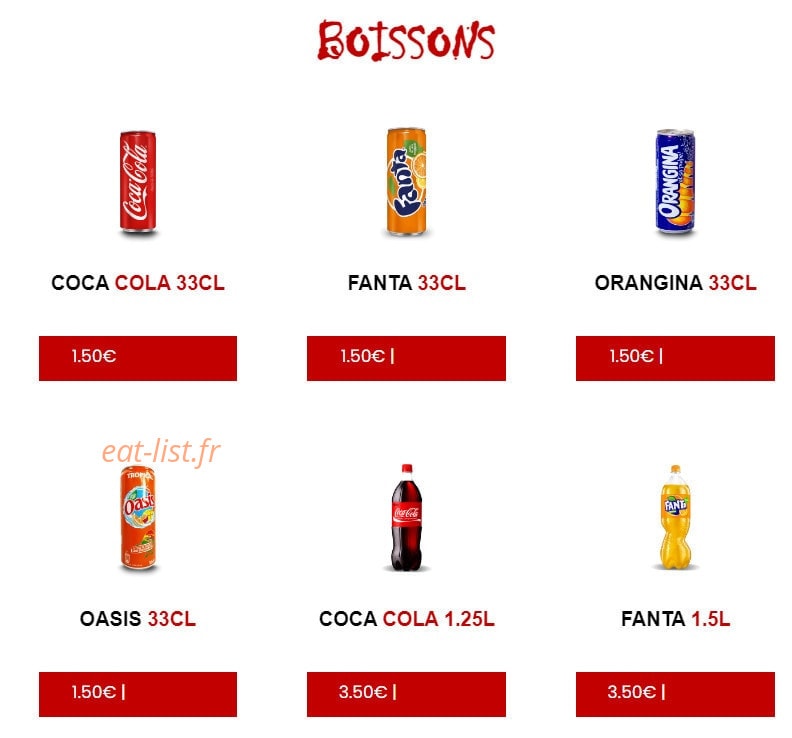 Top food — carte page 10