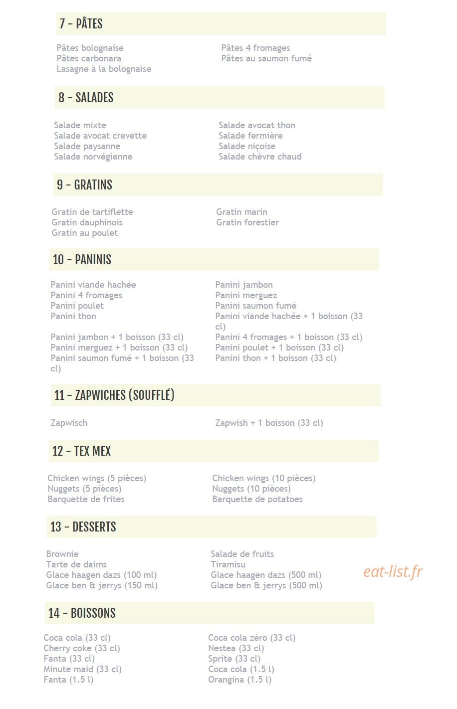 Apollino pizza — carte page 2