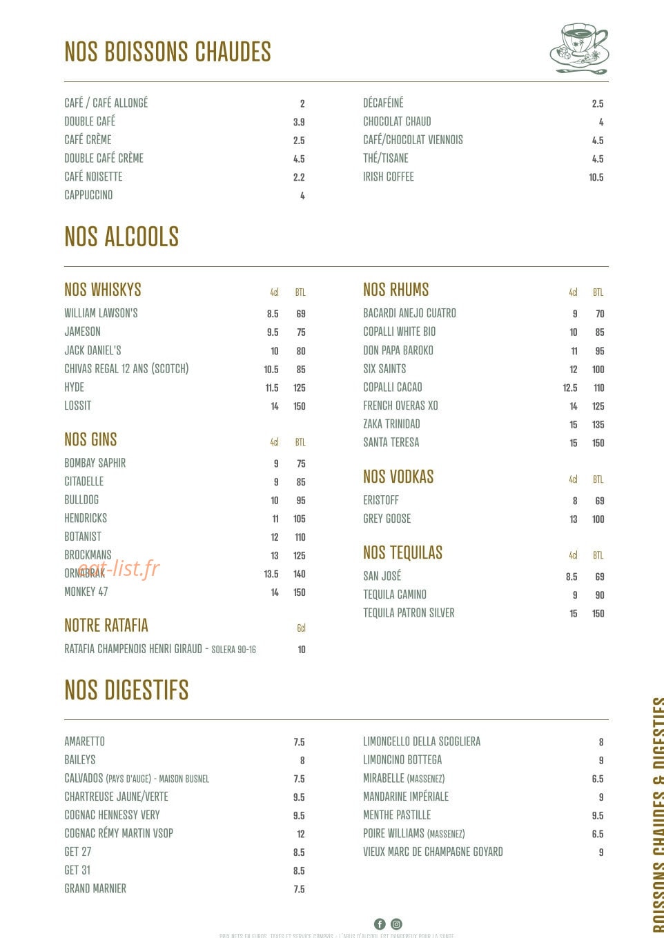 Aroma — carte page 8