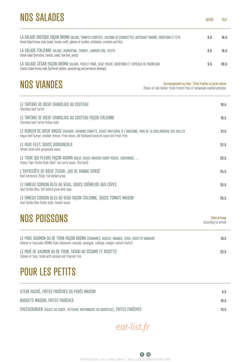 Aroma — carte page 2