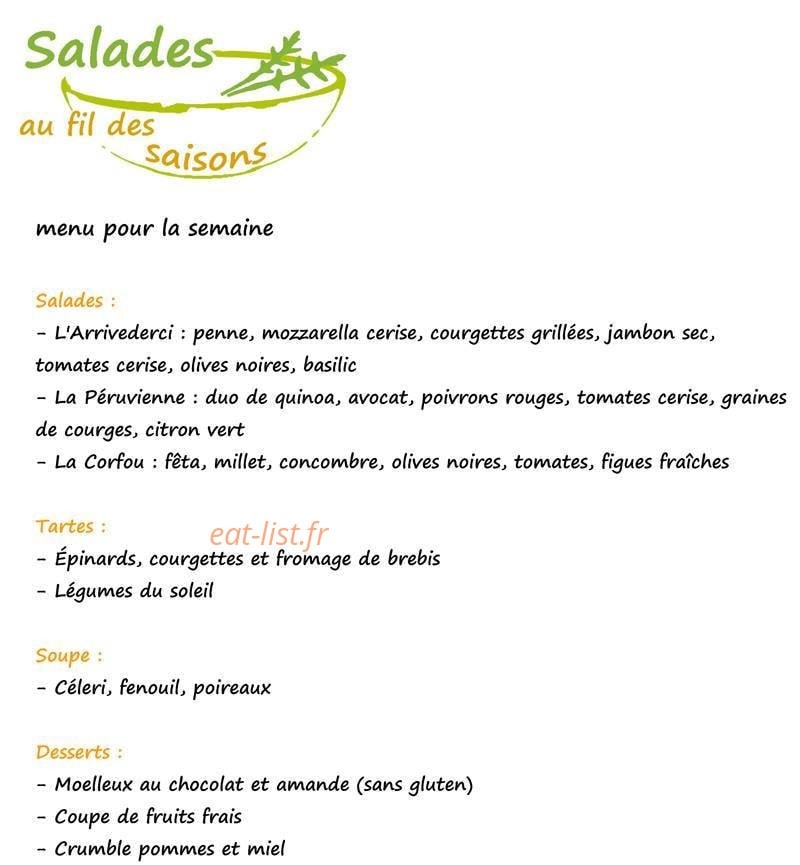 Au fil des saisons — carte page 1