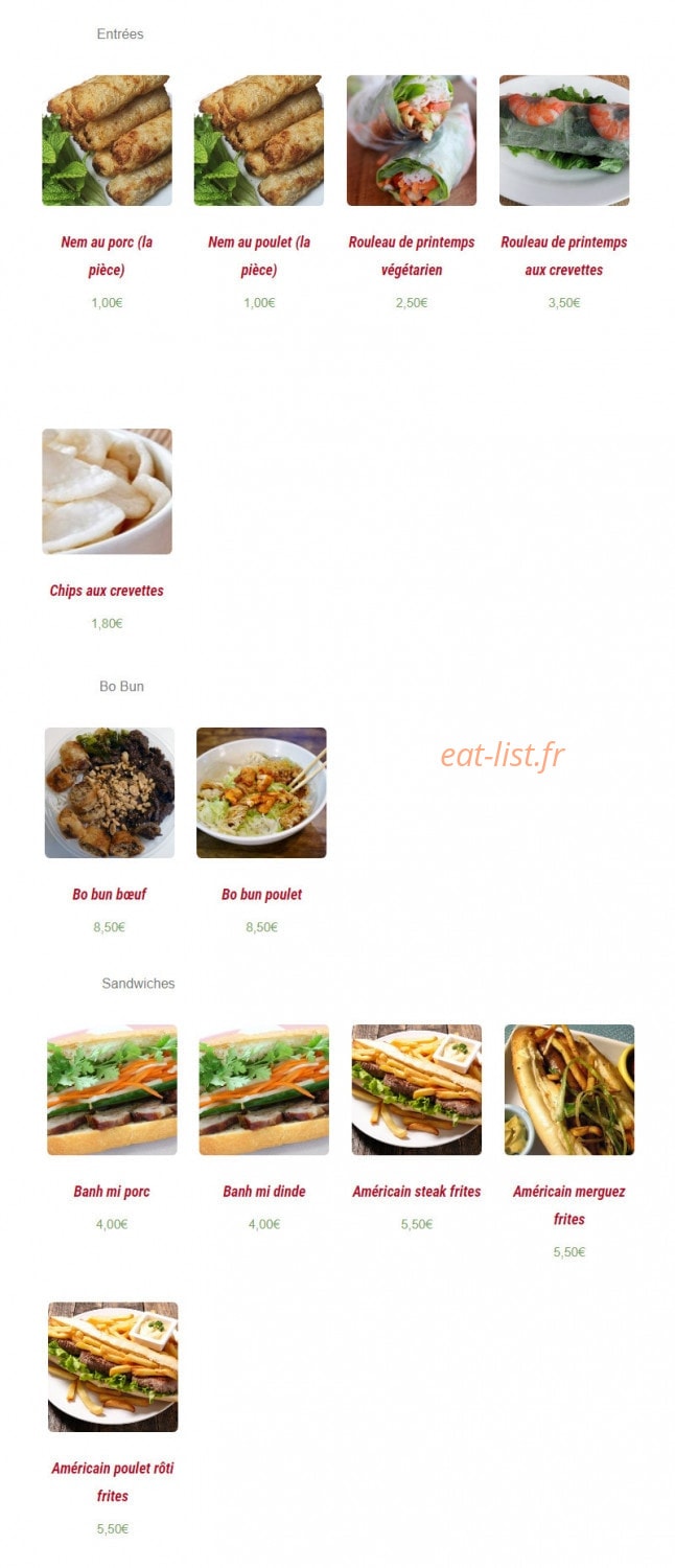 Au petit encas — carte page 1