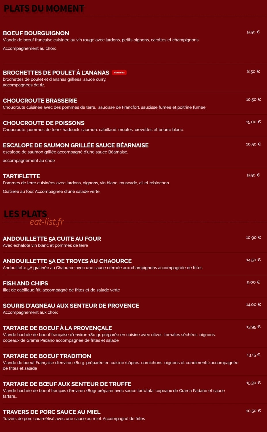 Aux Coteaux — carte page 4