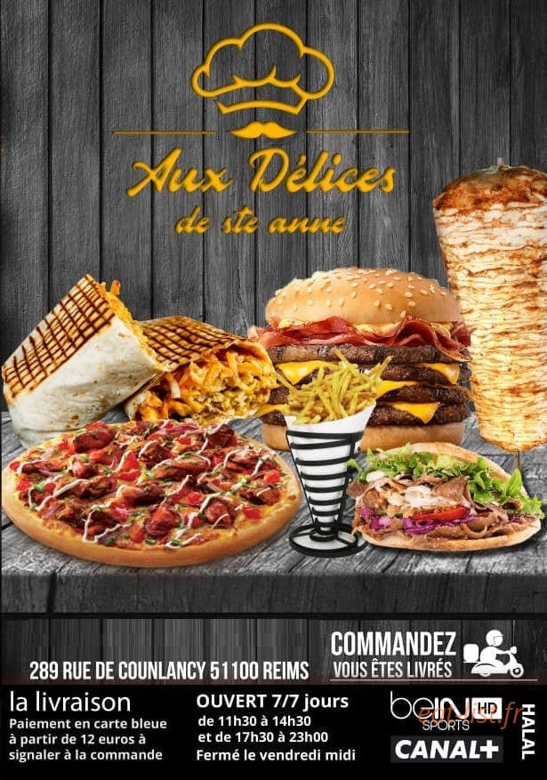 Aux Délices de Sainte Anne — carte page 1