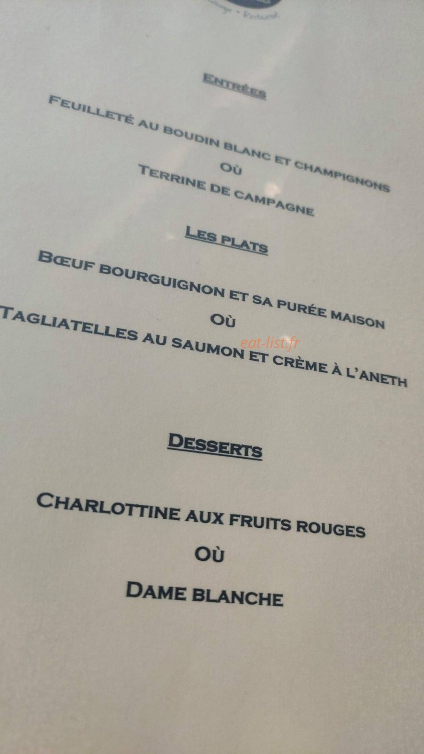 Bistrot des Halles — carte page 1