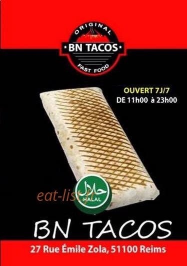 BN Tacos — carte page 1