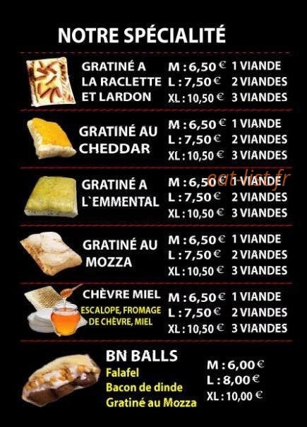 BN Tacos — carte page 3